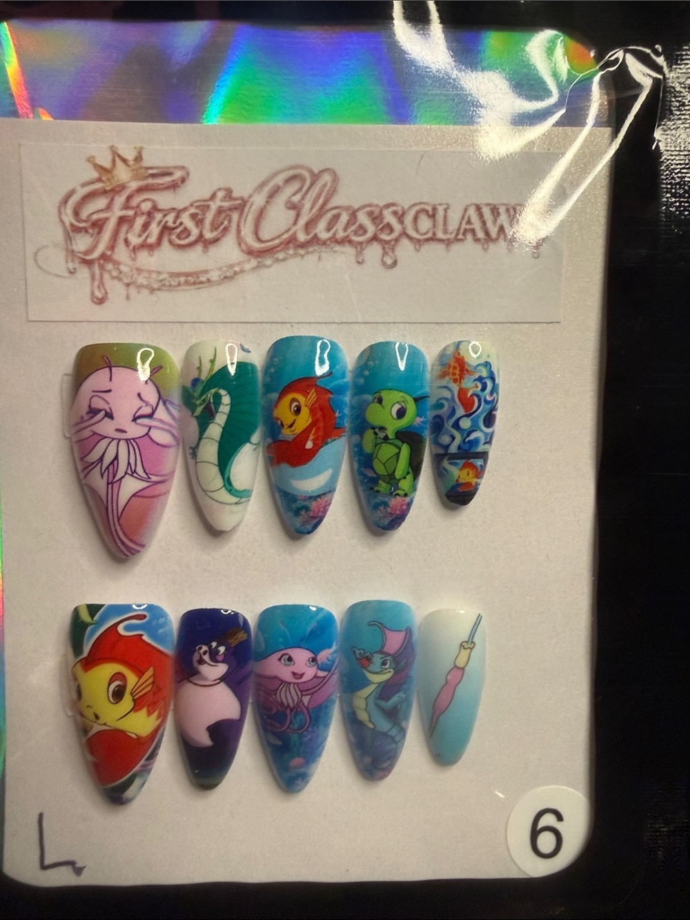 Blue Ocean Cartoon Press-On Nails